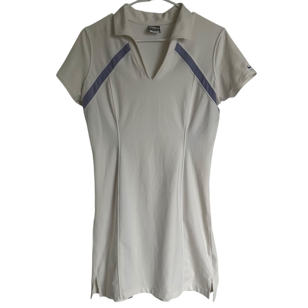 Nike Collared Tennis Dress White/Lavender size Medium